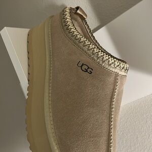 UGG Beige Suede Casual Slip-Ons